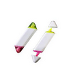 Blank Two Color Highlighter, 3 11/16" L x 1" W